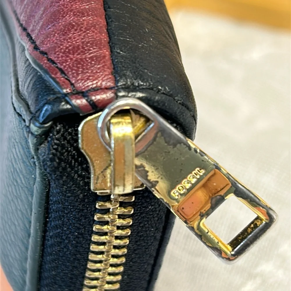Fossil hardly used leather large wallet
